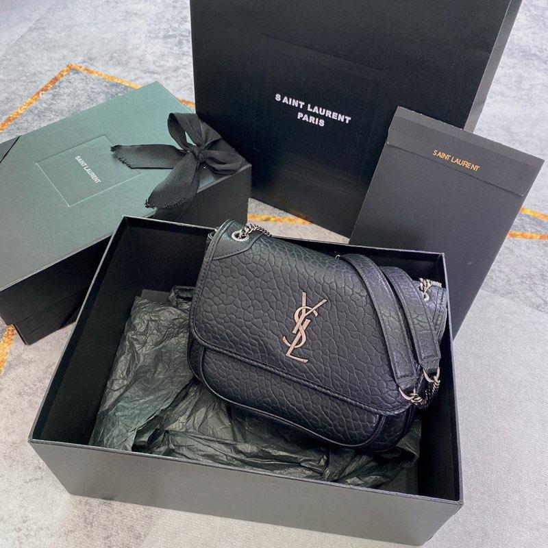 YSL Bag 633151 black with silver hardware